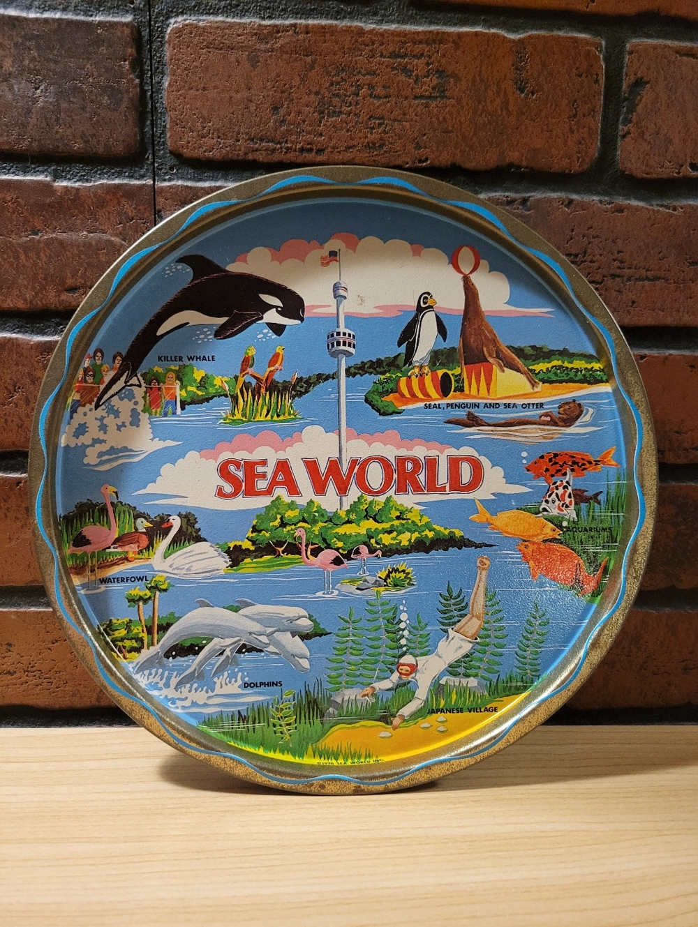 Vintage Sea World Souvenir Tray